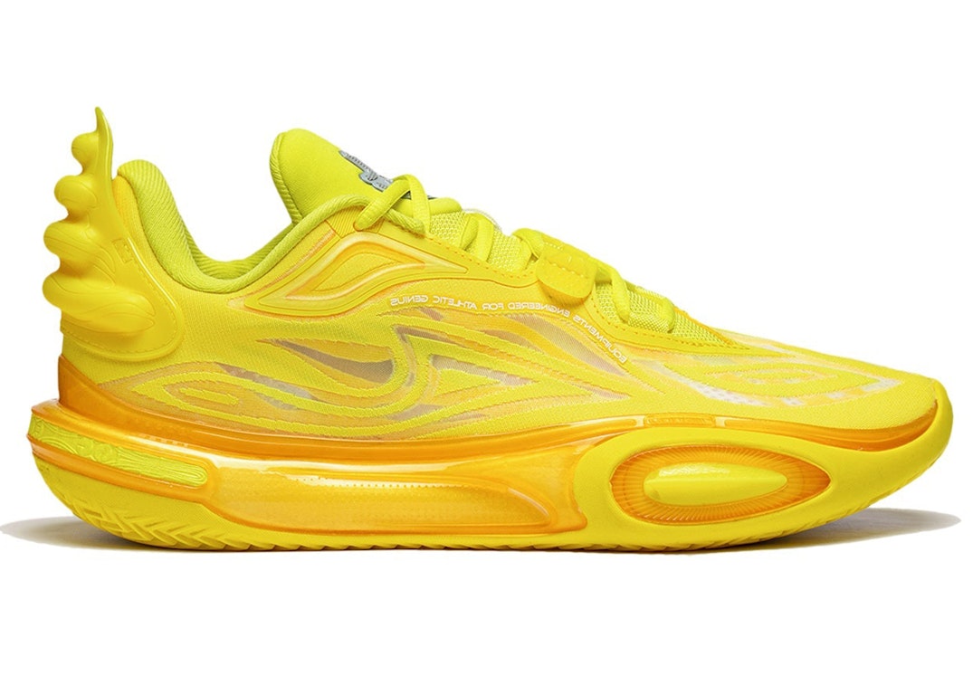 Pre-owned Li-ning Wade All City 11 V2 Chemical Reaction In Yellow