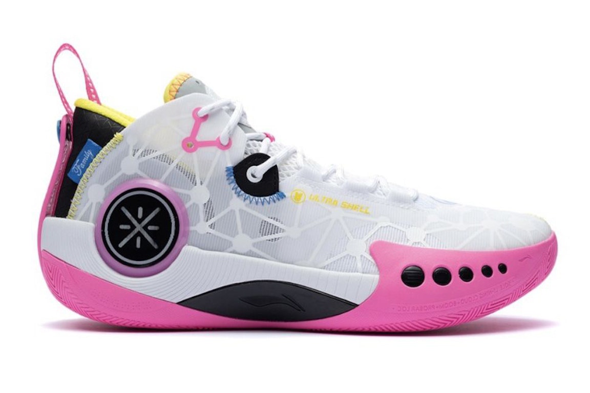 Pre-owned Li-ning Wade Shadow 3 On Court White Pink In White/pink