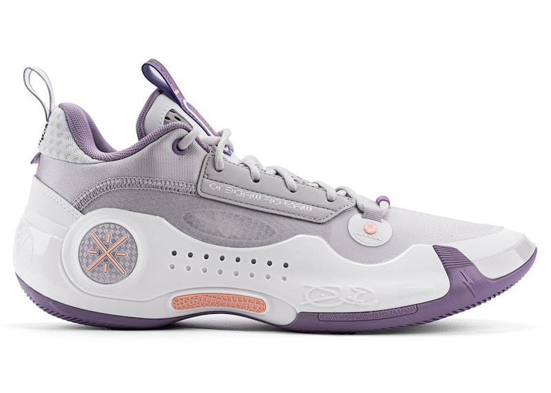 Pre-owned Li-ning Men's Lining Way Of Wade 10 Low Sneakers In Grey/lavender In Multi