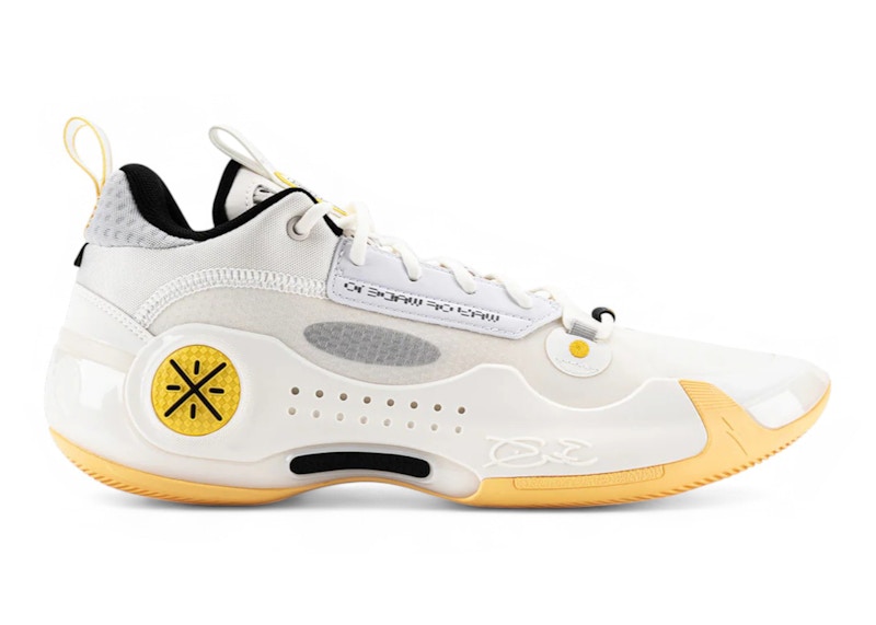 Pre-owned Li-ning Men's Lining Way Of Wade 10 Low Lemon Sneakers In White/yellow/black In Multi