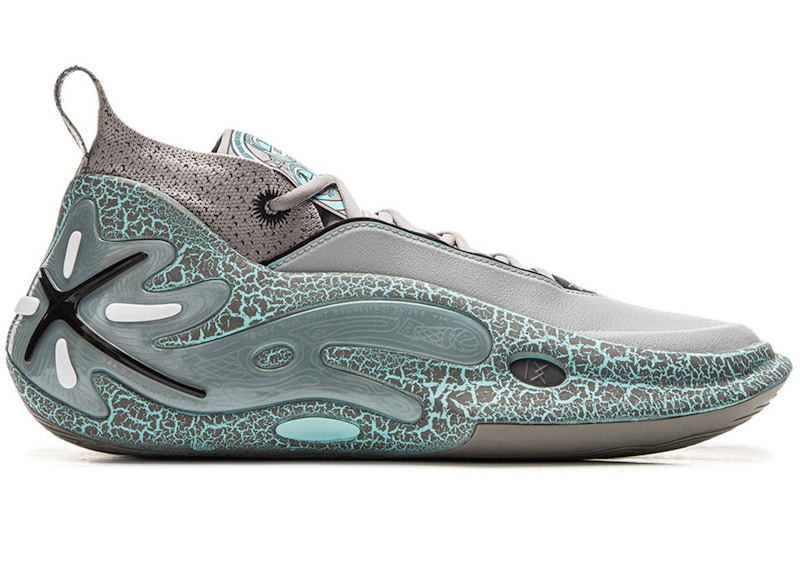 Pre-owned Li-ning Men's Lining Way Of Wade 11 Statue Sneakers In Grey/green In Multi