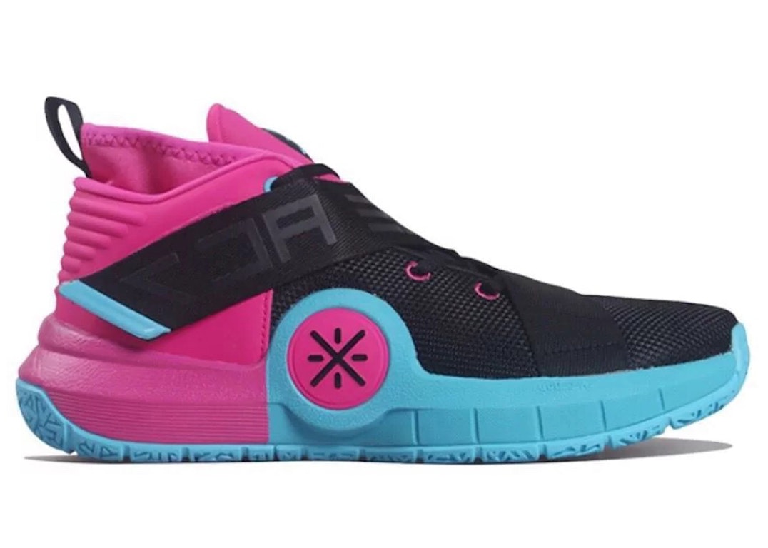 Pre-owned Li-ning Way Of Wade 7 South Beach In Dolphin Blue/fluorescent Fresh Pink/black