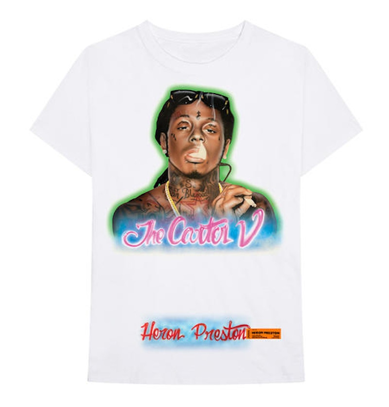 Lil Wayne Heron Preston Tee White Men's - FW18 - US