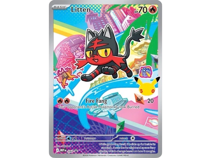 Pokemon Litten 2026 Pokémon Mega Evolution First Partners Collection Promo 44 Ungraded Trading Card