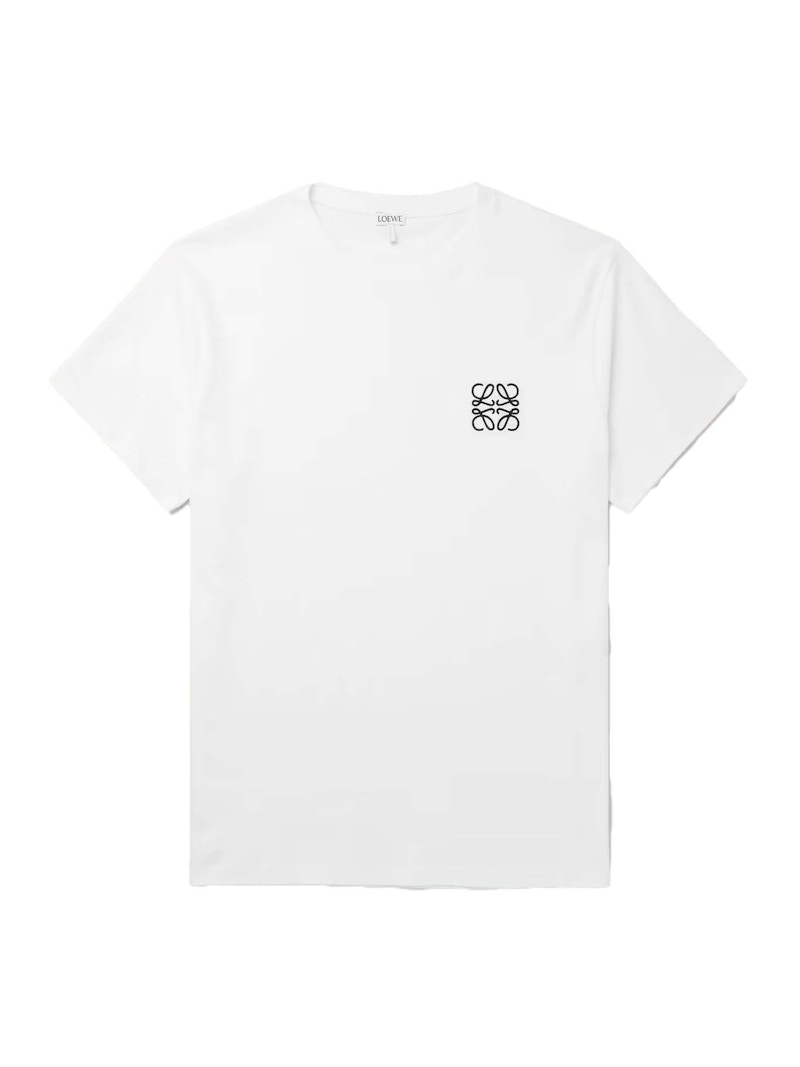 LOEWE Anagram Cotton T-shirt White/Black Men's - SS23 - US