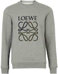 LOEWE Anagram Embroidered Sweatshirt Grey Melange