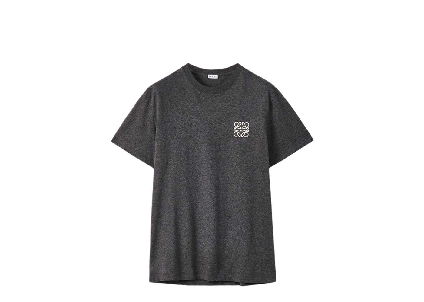 LOEWE Anagram Embroidered T-shirt Grey Melange/White メンズ - SS22 ...