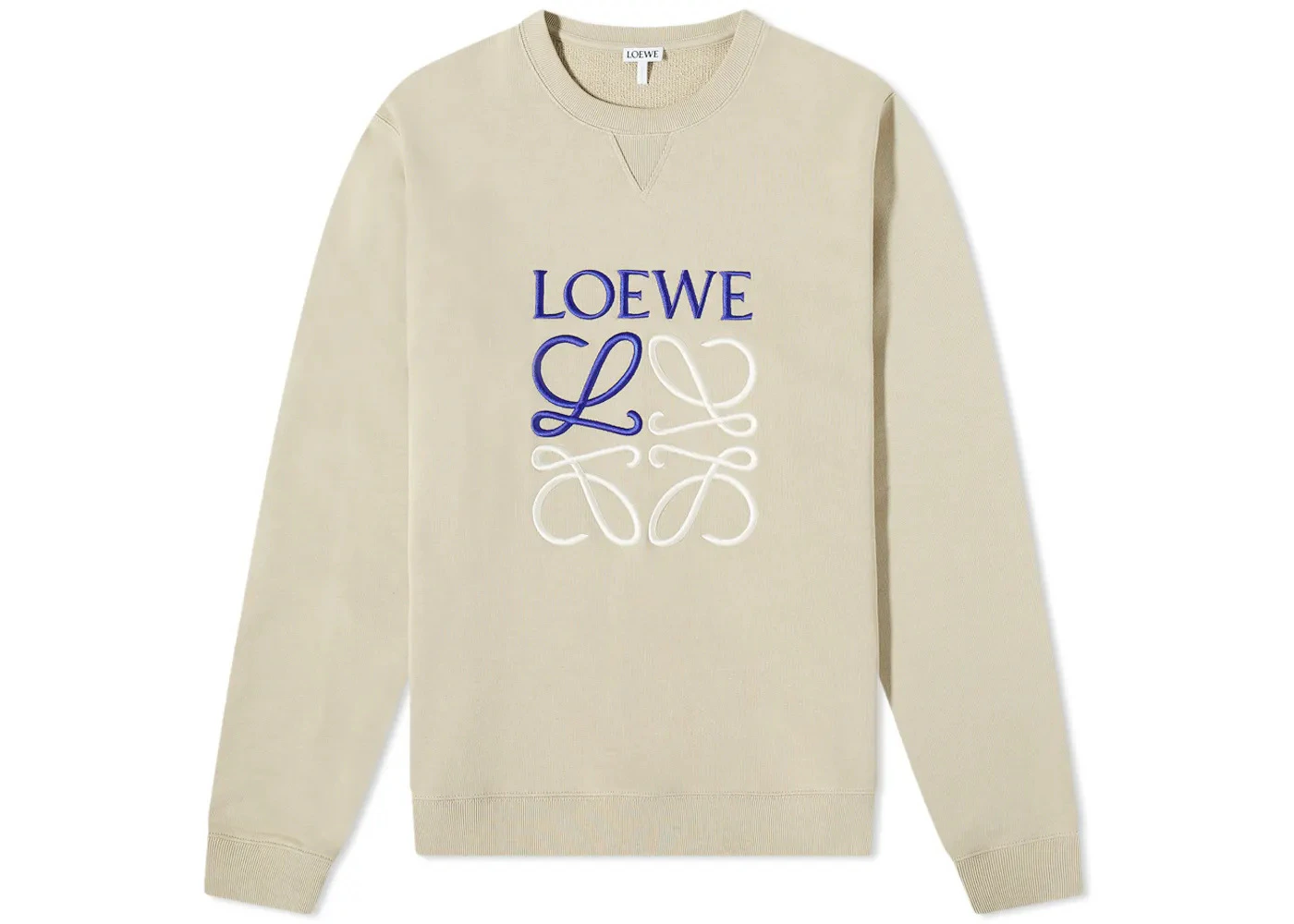 LOEWE Anagram Sweatshirt Stone Grey/Navy/White Men's - SS22 - US
