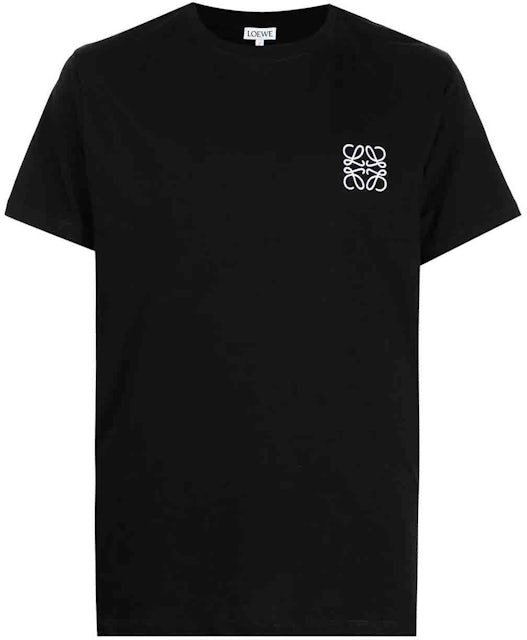 Loewe Men's Luxury Anagram Long Sleeve T-Shirt in Cotton for Men - Black