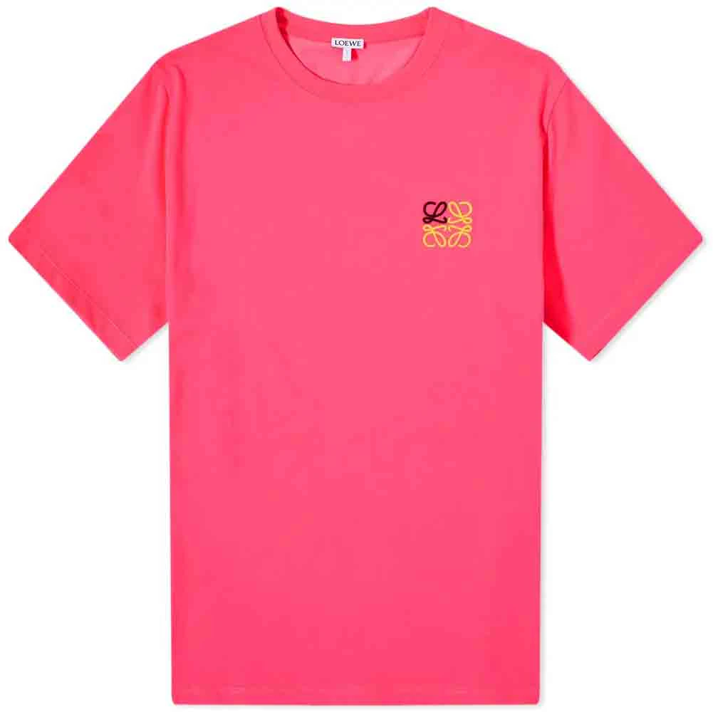 LOEWE Anagram T-shirt Fluo Pink Men's - US