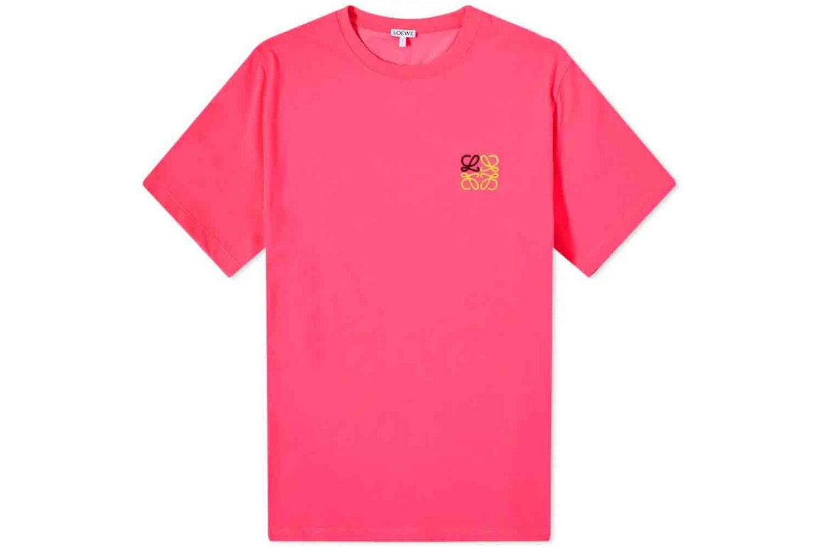 Pre-owned Loewe Anagram T-shirt Fluo Pink