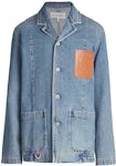 LOEWE Anagram Workwear Denim Jacket Blue Jeans Chine