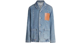 LOEWE Anagram Workwear Denim Jacket Blue Jeans Chine