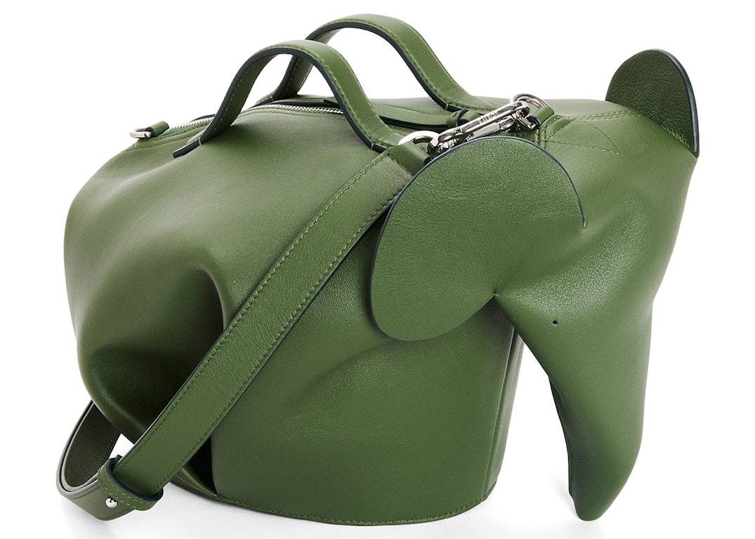 Pre-owned Loewe Elephant Bag Large Hunter Green