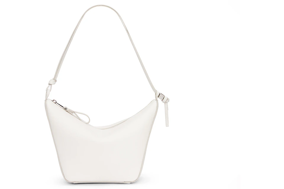 Loewe Hammock Mini Hobo Bag Soft White in Leather with Silver-tone - GB