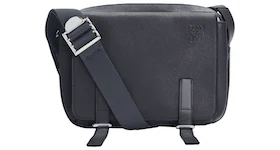LOEWE Military Messenger Bag in Soft Grained Calfskin XS Anthracite