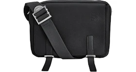 LOEWE Military Messenger Bag in Soft Grained Calfskin XS Black