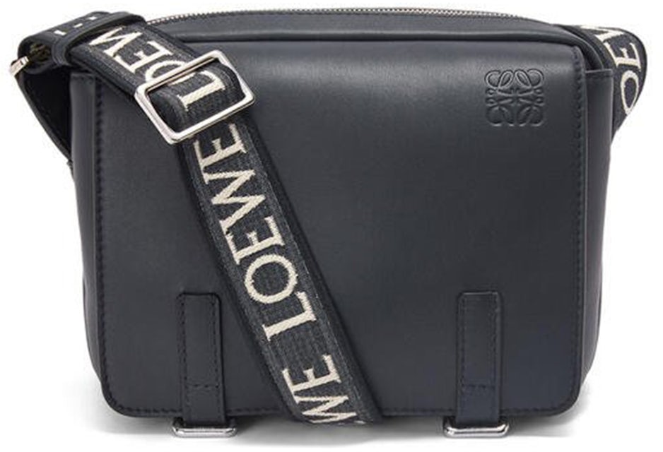 XS Leather Messenger Bag in Black - Loewe