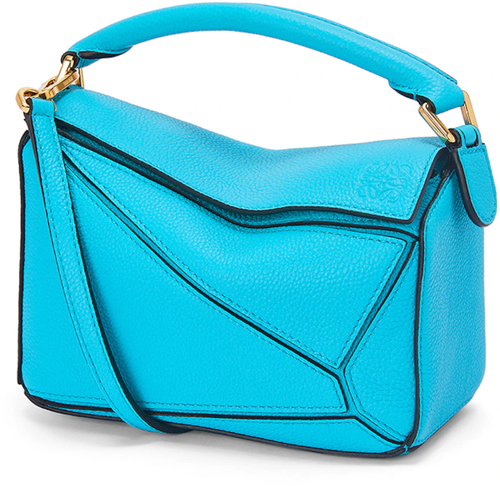 Loewe Puzzle Denim Shoulder Bag in Blue