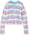 LOEWE Multicolour Stripe Knit Sweater Pink Multitone