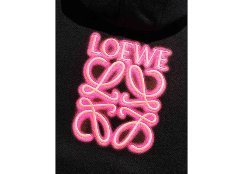 LOEWE Neon Hoodie Black Men's - US