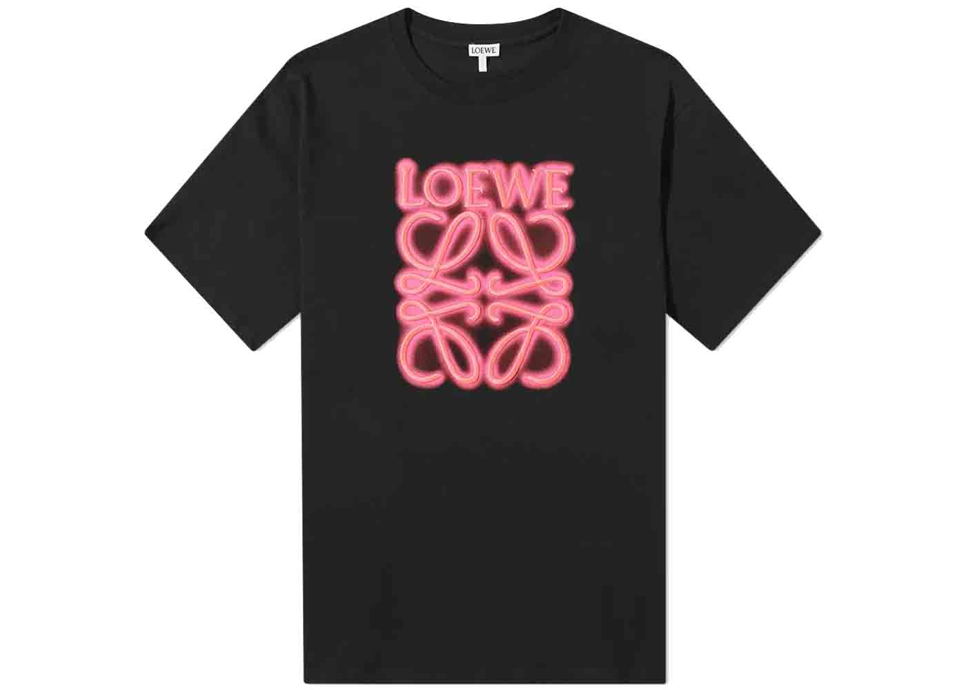 LOEWE Neon T-shirt Black/Fluo Pink