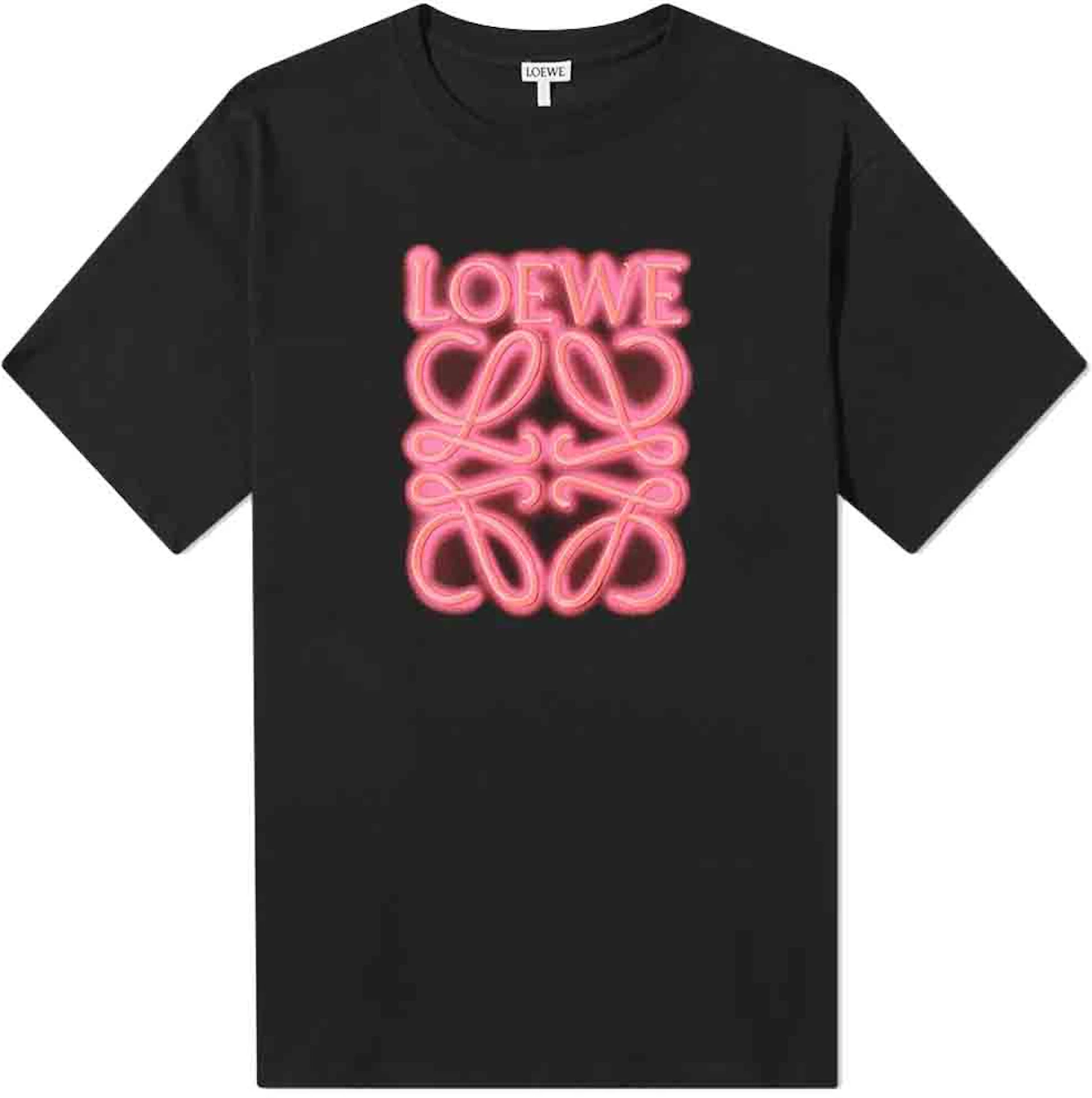Geavanceerde ontvangen zwanger LOEWE Neon T-shirt Black/Fluo Pink - US