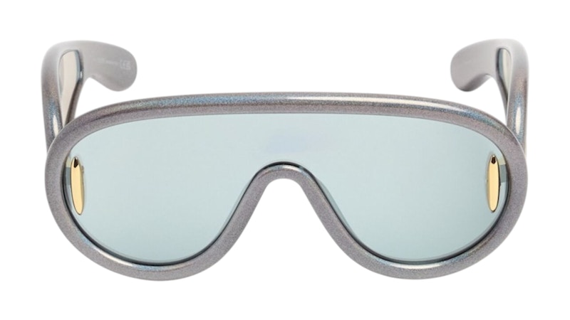 Pre-owned Loewe Paula's Ibiza Mask Sunglasses In Grey/gold In Multi