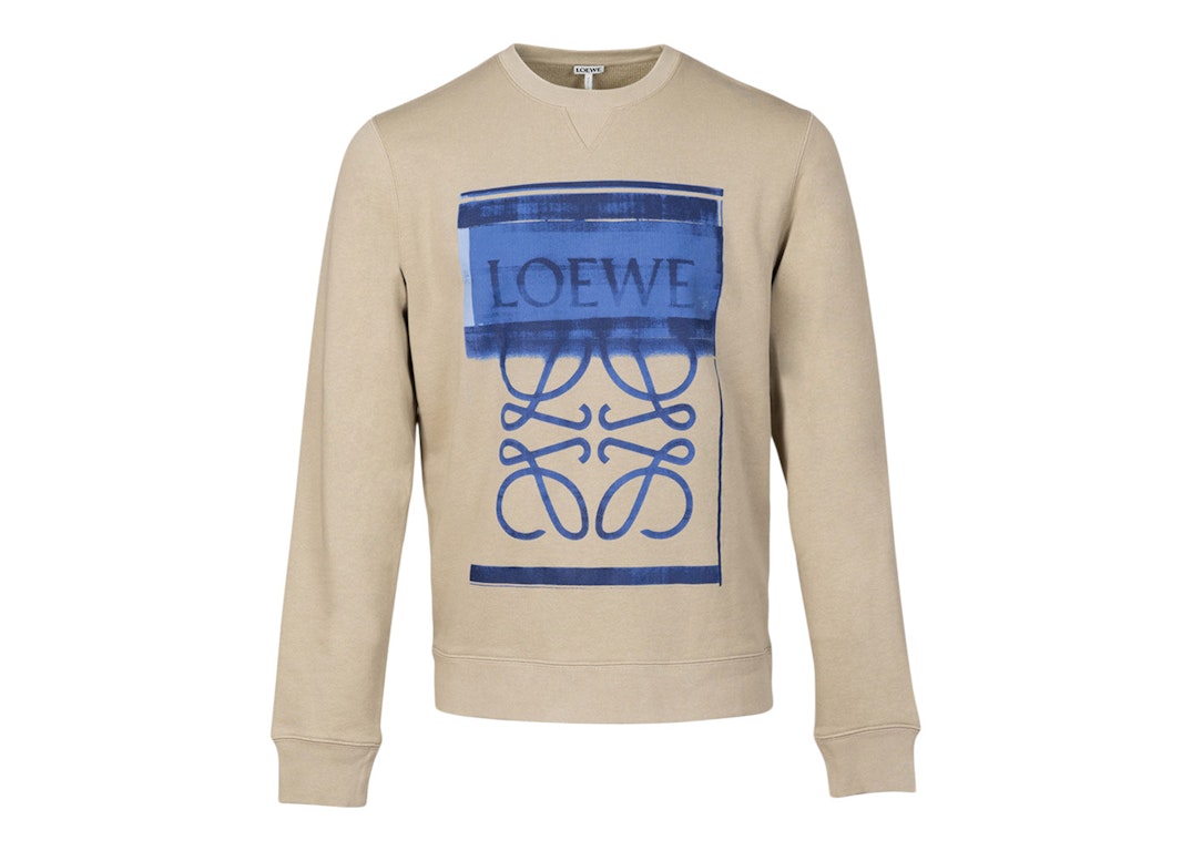 Pre-owned Loewe Photocopy Anagram Sweatshirt Stone Grey/blue