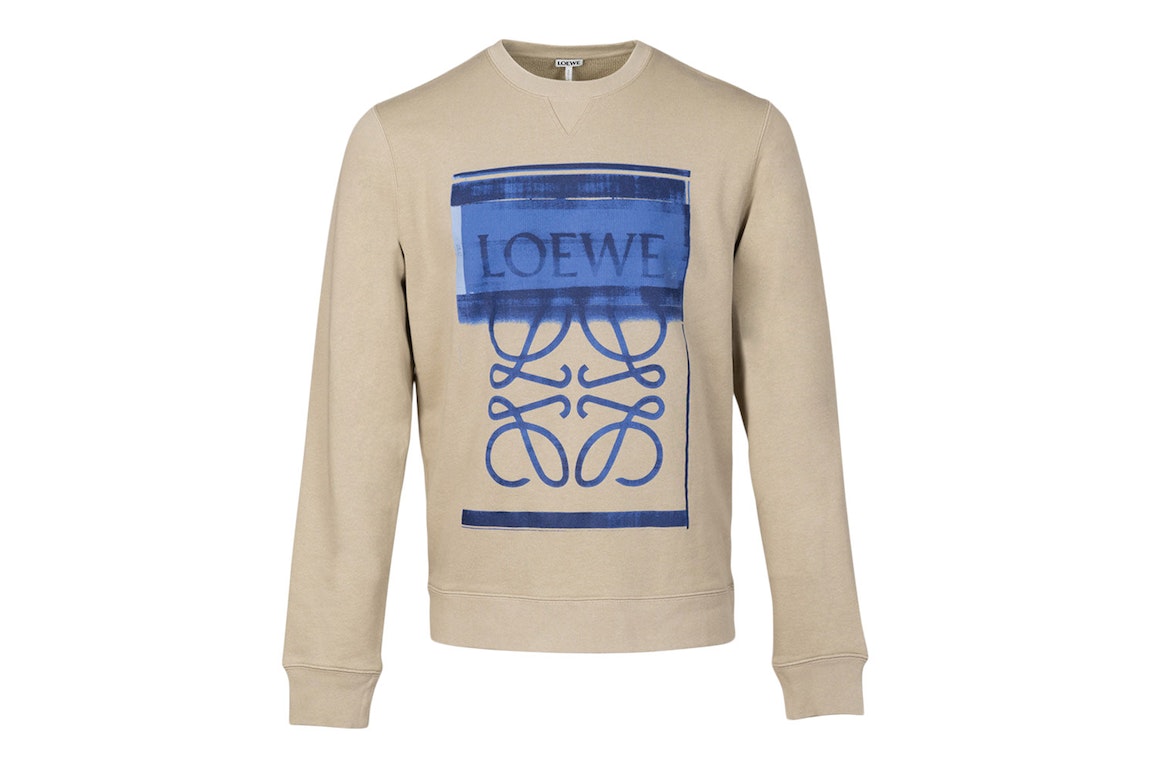 Pre-owned Loewe Photocopy Anagram Sweatshirt Stone Grey/blue