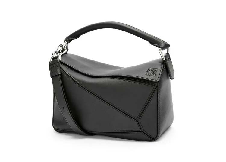 Puzzle Edge Mini Leather Shoulder Bag in Brown - Loewe | Mytheresa