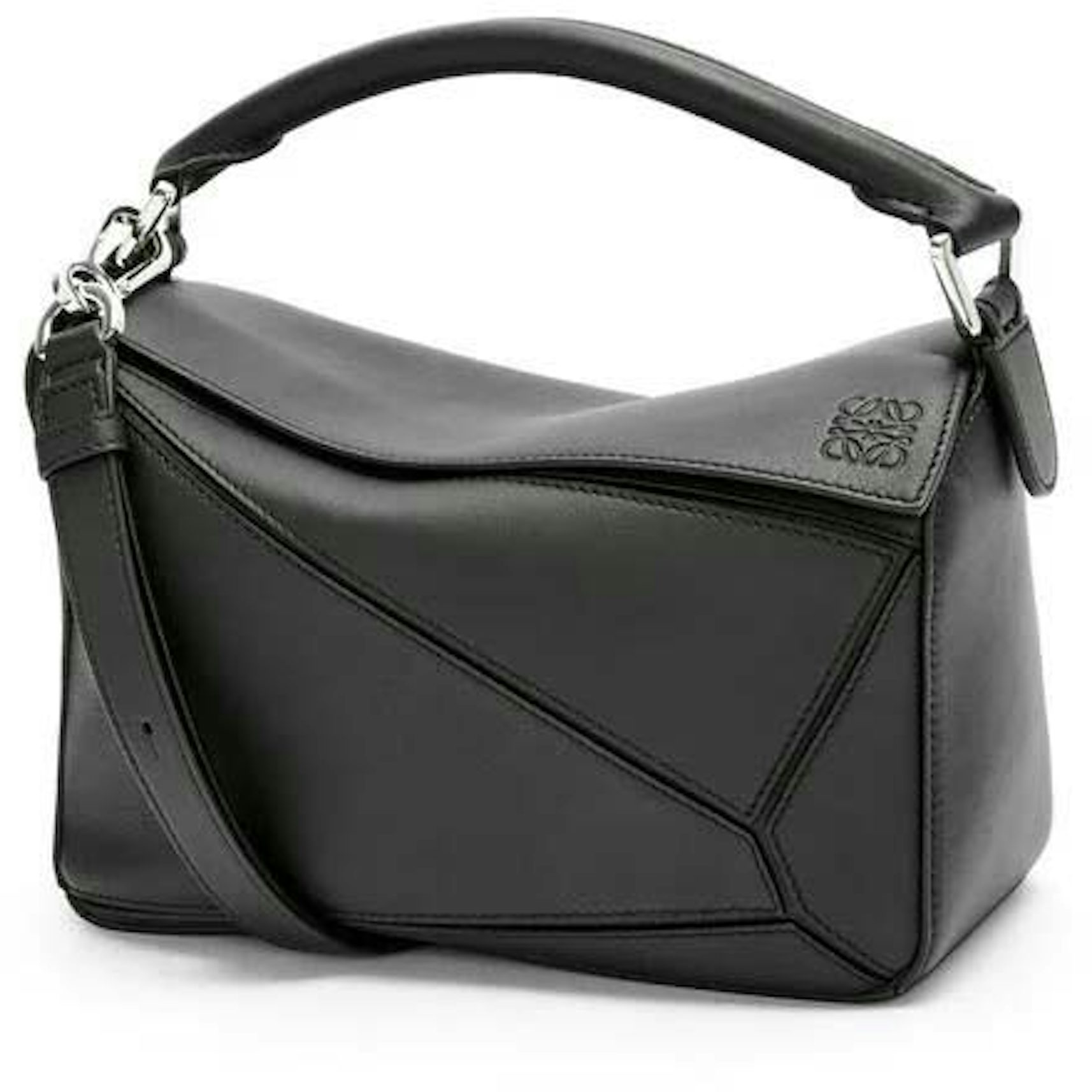 LOEWE Puzzle Bag in Classic Calfskin Small Black in Calfskin Leather with  Silver-tone - US