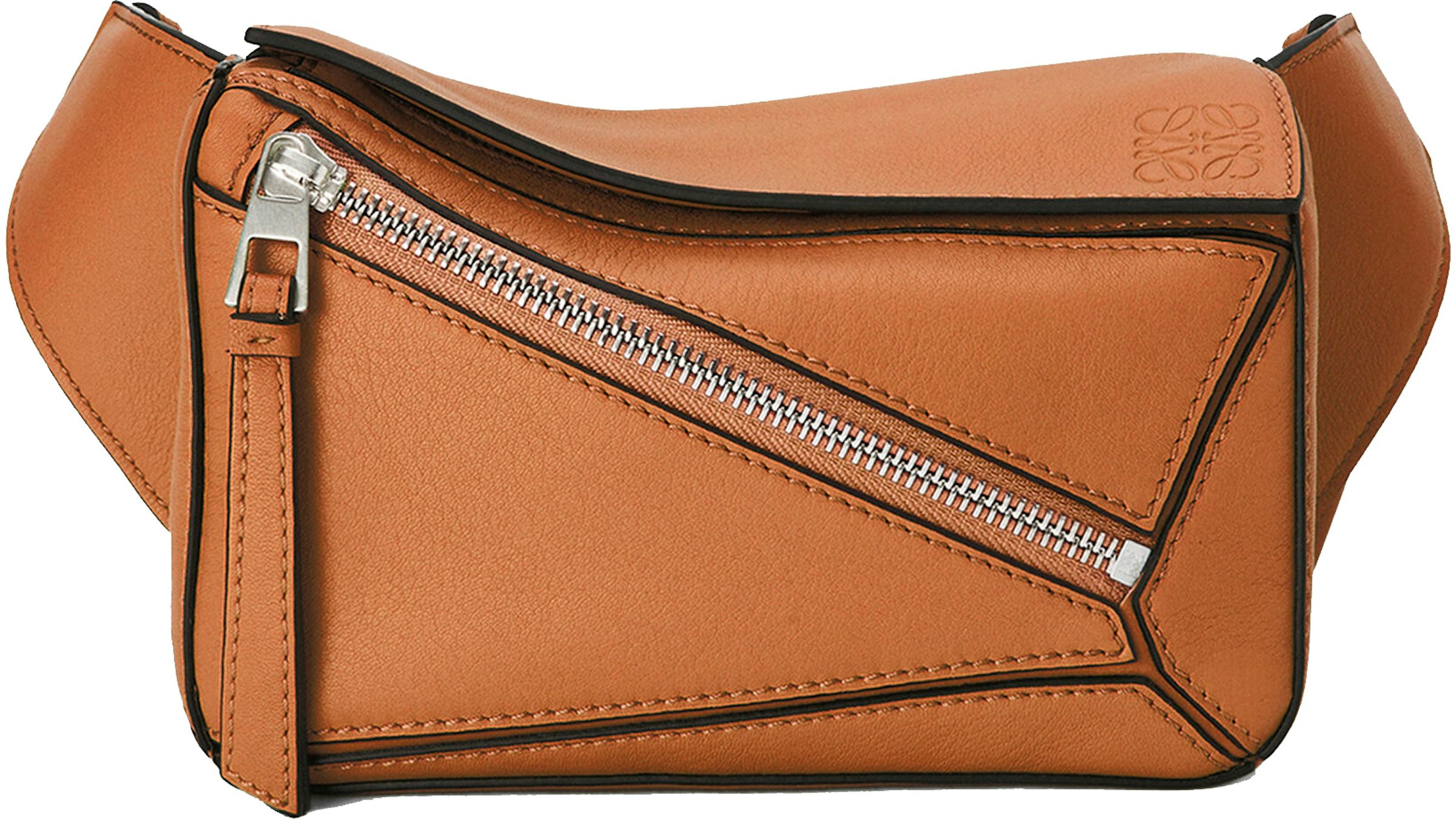 Puzzle Mini Leather Belt Bag in Brown - Loewe