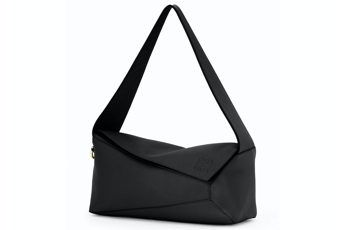 Pre-owned Loewe Puzzle Hobo Bag In Nappa Calfskin Black