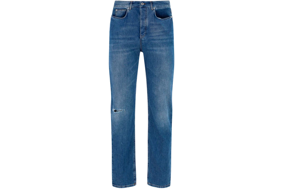 Loewe Washed Denim Jeans Indigo Blue