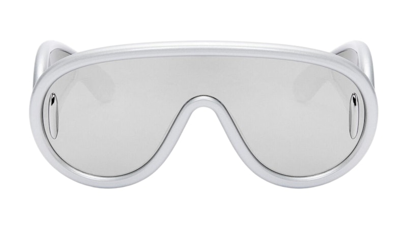 Pre-owned Loewe Wave Mask Sunglasses In Silver