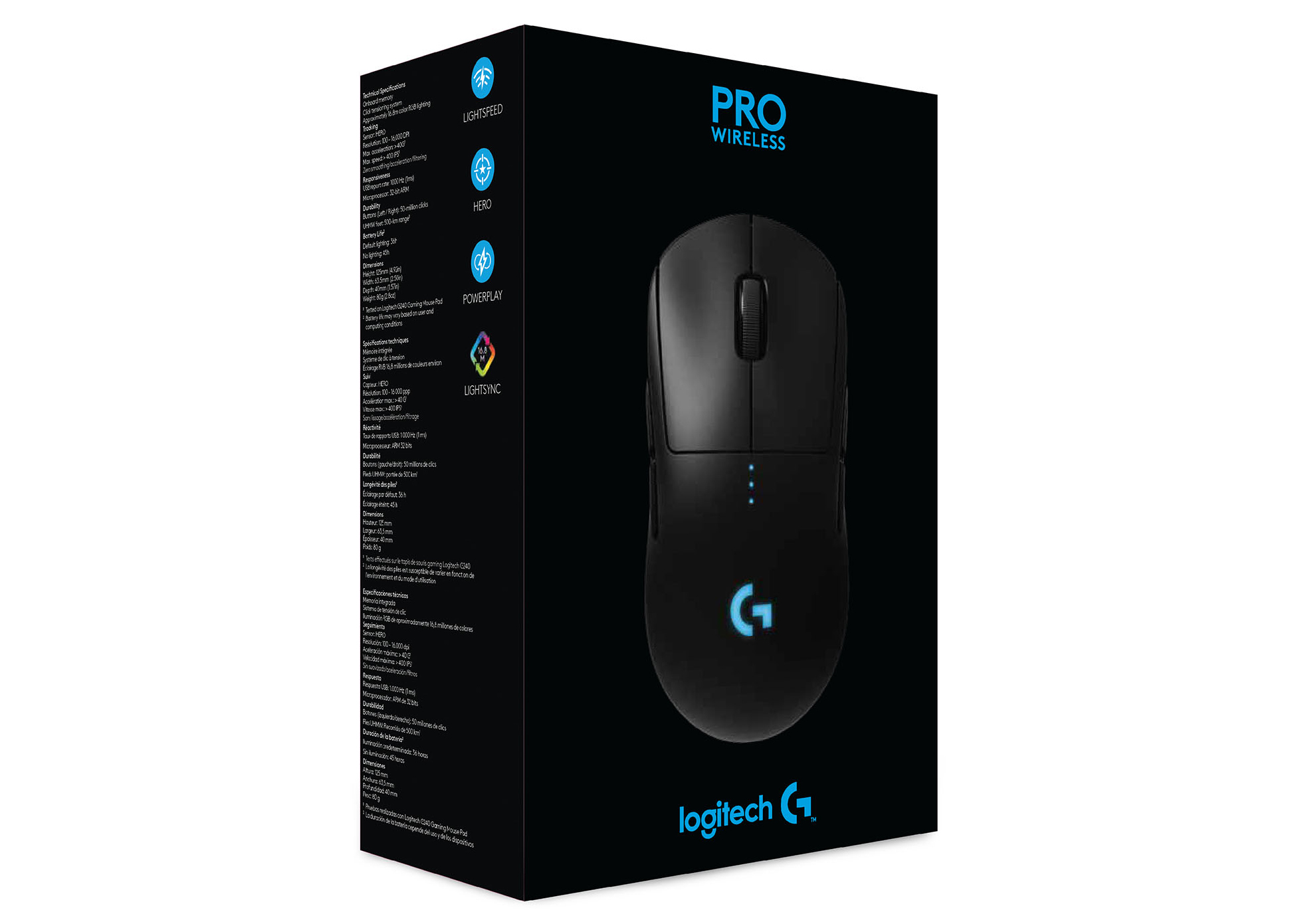 Logitech G PRO RGB Wireless Optical Gaming Mouse 910-005270 Black