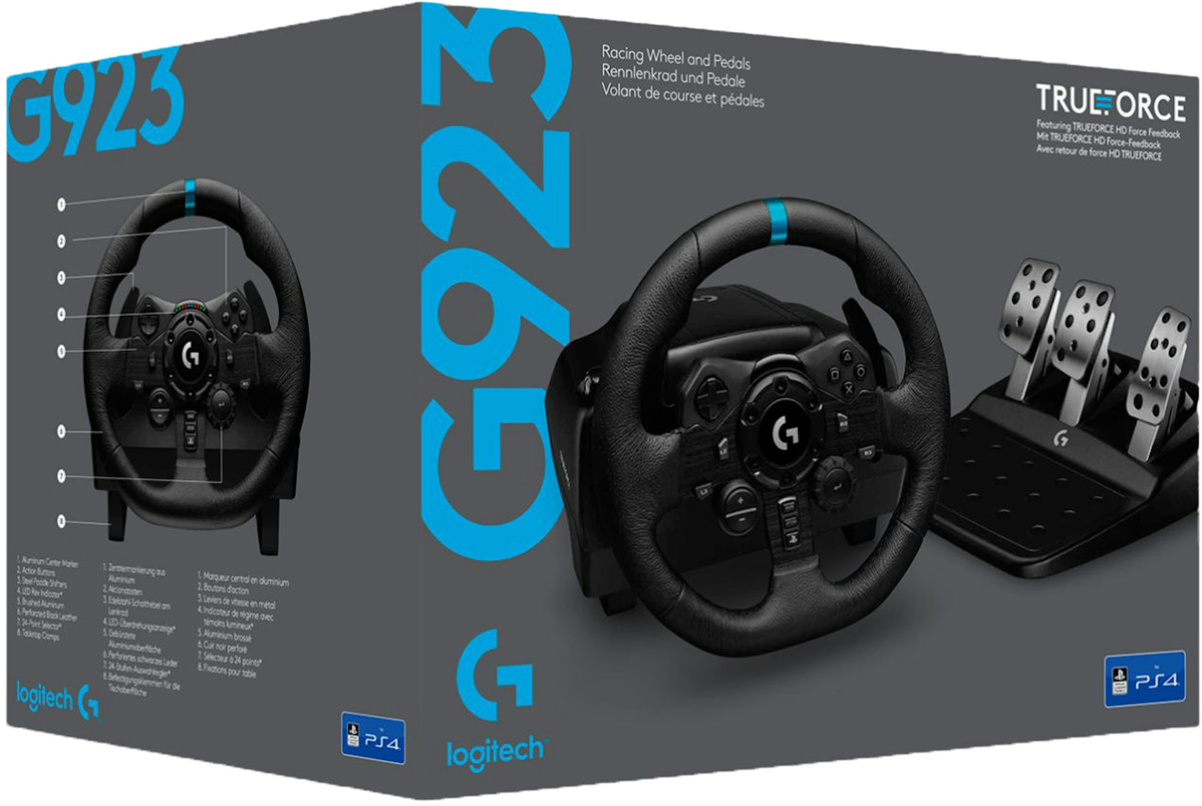 Logitech PS4 G923 Racing Wheel Pedals US