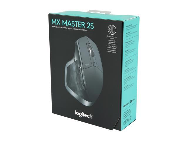 Logitech MX Master 2S Wireless/Bluetooth Mouse with FLOW Cross-Computer  Control 910-005131 Black