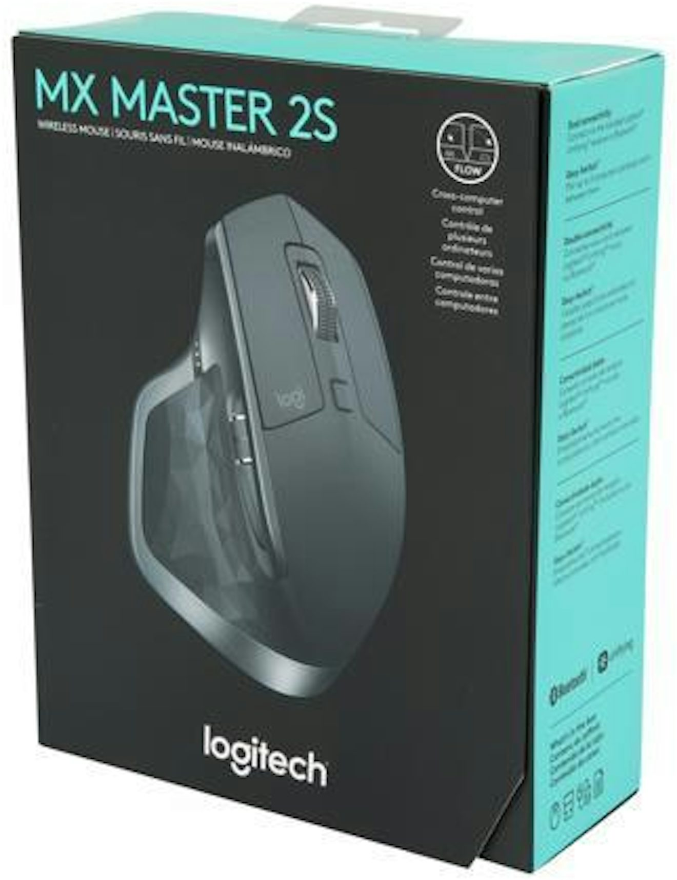 Logitech MX Master 2S Wireless/Bluetooth Mouse with FLOW Cross-Computer  Control 910-005131 Black - US
