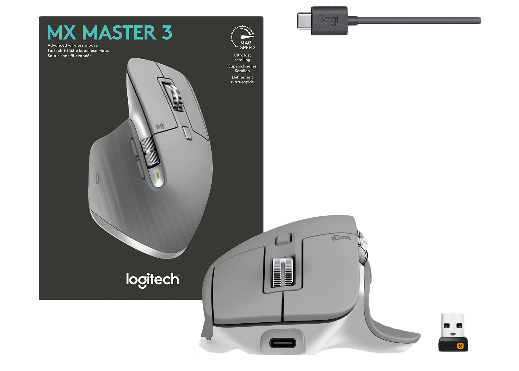 Logitech MX Master 3 Advanced Wireless Laser Mouse 910-005692 Mid