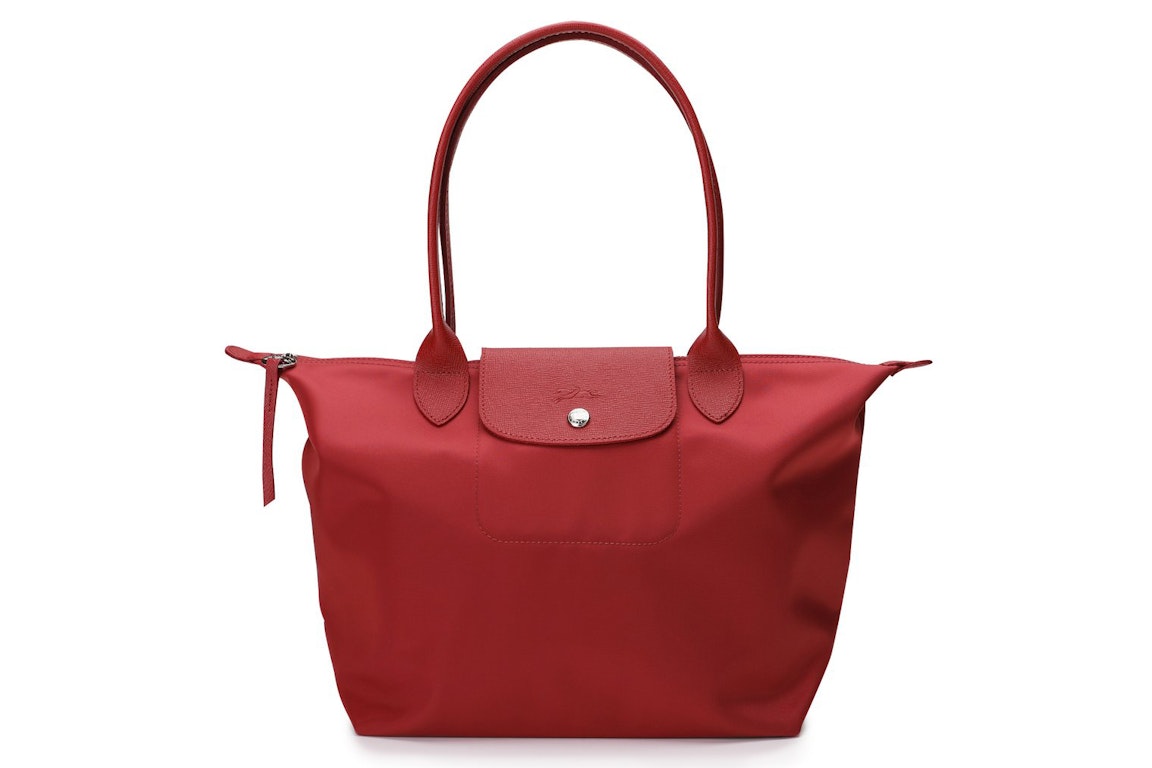 Pre-owned Longchamp Le Pliage Club Neo Tote Bag S Red