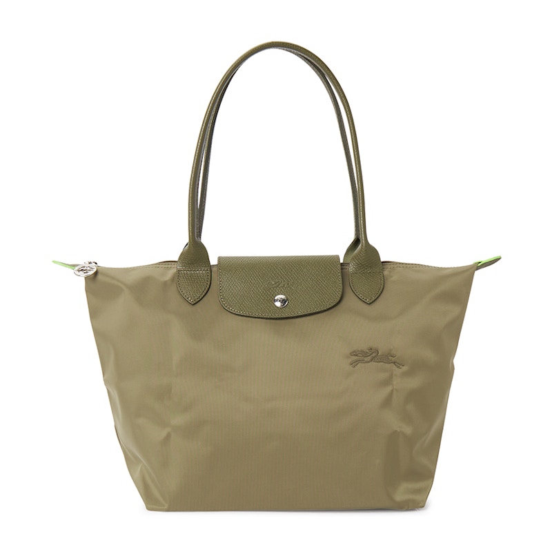 Longchamp Le Pliage Green M Shoulder Bag Khaki in Nylon - US