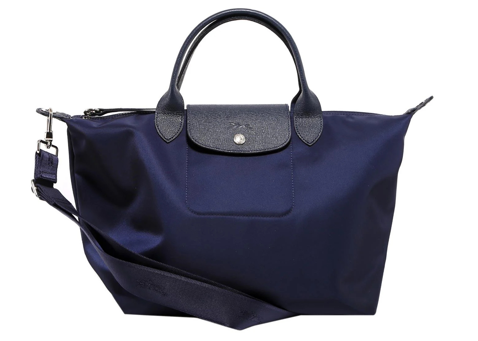Longchamp Le Pliage Neo Top Handle Bag S Navy in Leather with