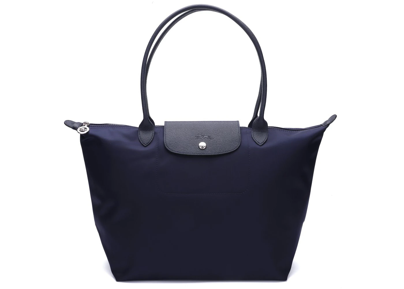 Longchamp Le Pliage Neo Tote Bag Black in Leather with Silver-tone - US