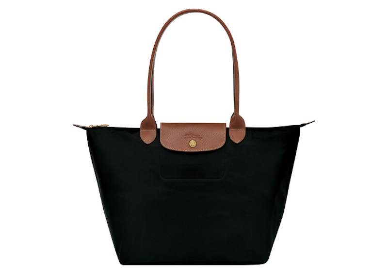 Longchamp Le Pliage Shoulder Bag L Black in Pliage Nylon with Gold