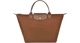 Longchamp Le Pliage Top Handle Bag M Cognac