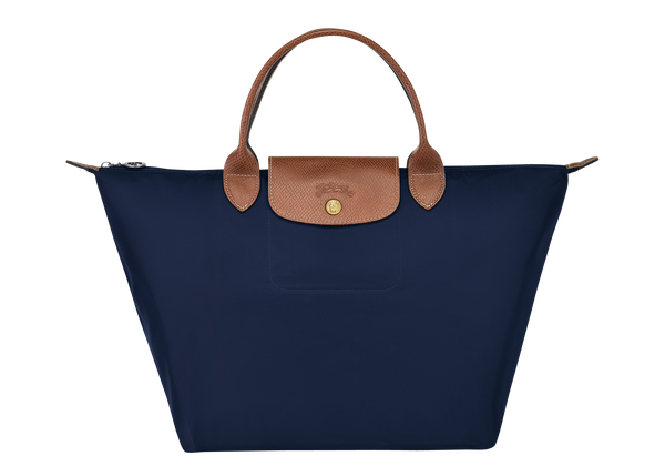 Longchamp Le Pliage Top Handle Bag M Navy in Pliage/Nylon with 