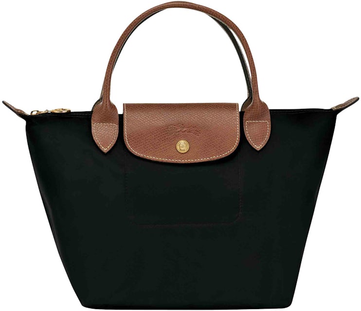 Longchamp black Medium Le Pliage Original Top-Handle Bag | Harrods UK