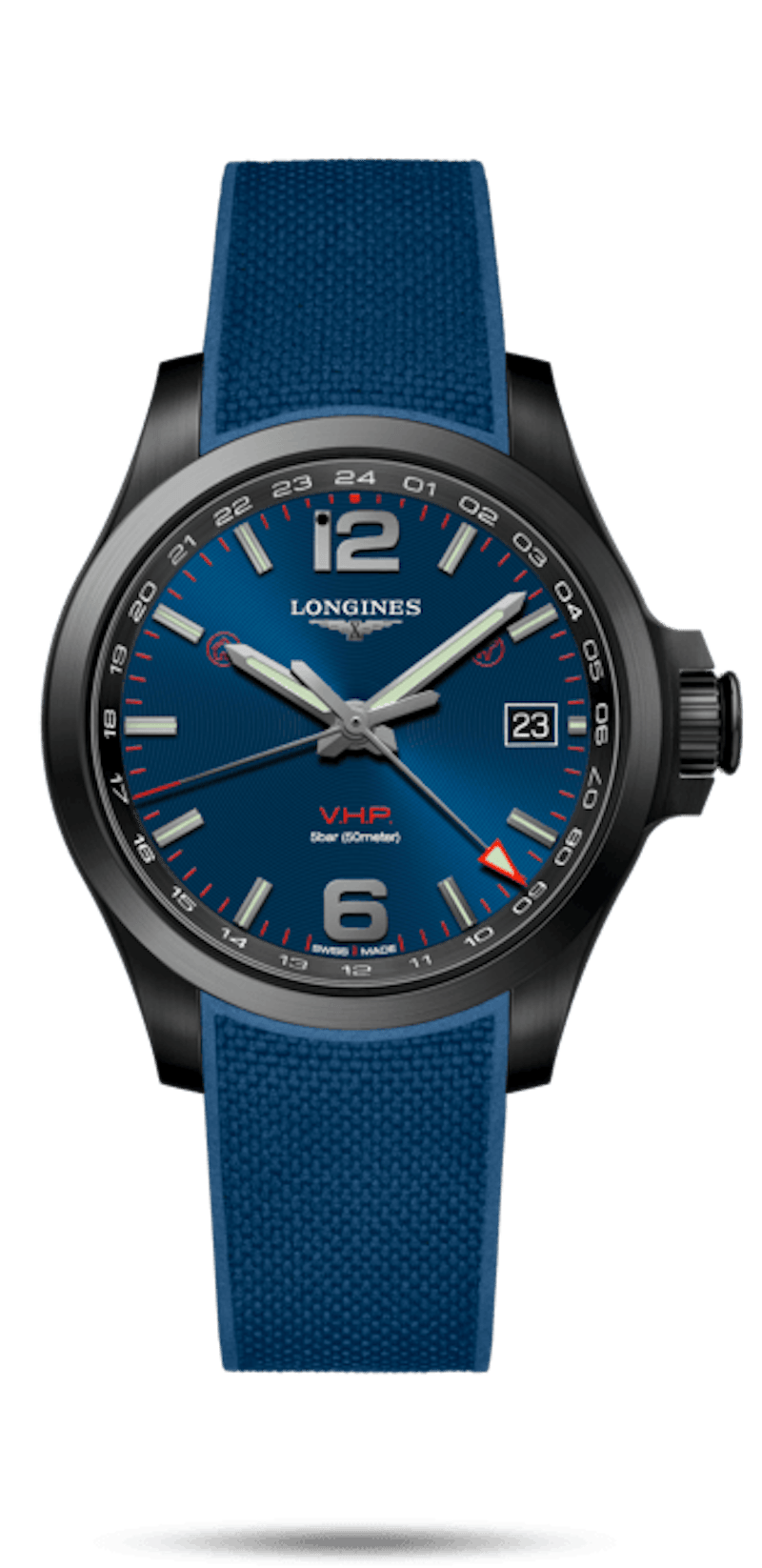 Longines Conquest V.H.P. GMT L3.718.2.96.9 41mm in Stainless Steel - GB